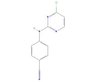 4-[(4-Chloro-2-pyrimidinyl)amino]-benzonitrile (CAS 244768-32-9) - chemical structure image