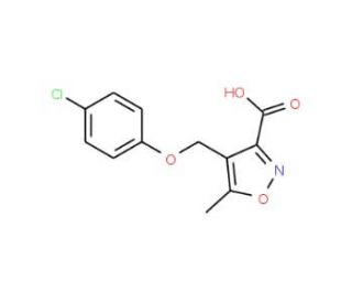 4-[(4-Chlorophenoxy)methyl]-5-methylisoxazole-3-carboxylic acid - chemical structure image