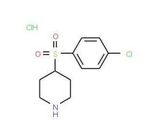 4-[(4-Chlorophenyl)sulfonyl]piperidine hydrochloride (CAS 16310-38-6) - chemical structure image