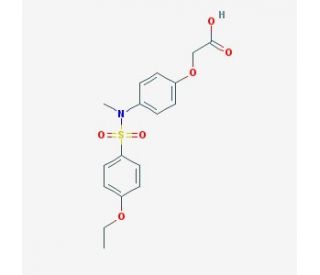 {4-[(4-Ethoxy-benzenesulfonyl)-methyl-amino]-phenoxy}-acetic acid - chemical structure image