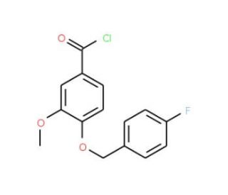 4-[(4-fluorobenzyl)oxy]-3-methoxybenzoyl chloride - chemical structure image