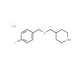 4-{[(4-Fluorobenzyl)oxy]methyl}piperidine hydrochloride - chemical structure image