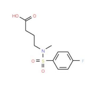 4-[[(4-fluorophenyl)sulfonyl](methyl)amino]butanoic acid - chemical structure image