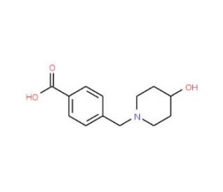 4-[(4-hydroxypiperidin-1-yl)methyl]benzoic acid - chemical structure image