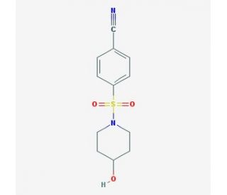 4-[(4-hydroxypiperidin-1-yl)sulfonyl]benzonitrile - chemical structure image