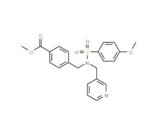 4-{[(4-Methoxy-benzenesulfonyl)-pyridin-3-ylmethyl-amino]-methyl}-benzoic acid methyl ester - chemical structure image