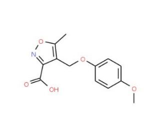 4-[(4-Methoxyphenoxy)methyl]-5-methylisoxazole-3-carboxylic acid - chemical structure image