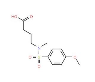 4-[[(4-methoxyphenyl)sulfonyl](methyl)amino]butanoic acid - chemical structure image