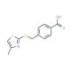4-{[(4-methyl-1,3-thiazol-2-yl)thio]methyl}benzoic acid - chemical structure image