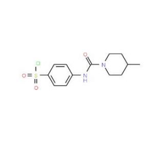 4-[(4-Methyl-piperidine-1-carbonyl)-amino]-benzenesulfonyl chloride - chemical structure image