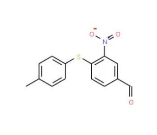 4-[(4-Methylphenyl)thio]-3-nitrobenzaldehyde (CAS 270262-89-0) - chemical structure image