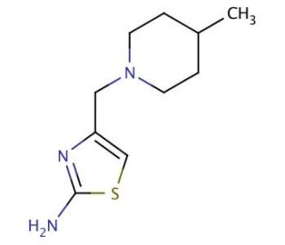 4-[(4-methylpiperidin-1-yl)methyl]-1,3-thiazol-2-amine - chemical structure image