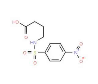 4-{[(4-nitrophenyl)sulfonyl]amino}butanoic acid - chemical structure image