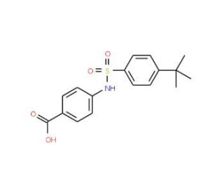 4-{[(4-tert-butylphenyl)sulfonyl]amino}benzoic acid (CAS 708996-17-2) - chemical structure image