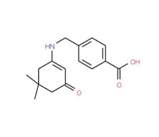 4-{[(5,5-Dimethyl-3-oxocyclohex-1-en-1-yl)amino]methyl}benzoic acid - chemical structure image