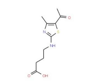 4-[(5-acetyl-4-methyl-1,3-thiazol-2-yl)amino]butanoic acid - chemical structure image