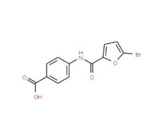 4-[(5-bromofuran-2-)amido]benzoic acid - chemical structure image