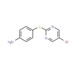 4-[(5-Bromopyrimidin-2-yl)thio]aniline (CAS 849035-61-6) - chemical structure image
