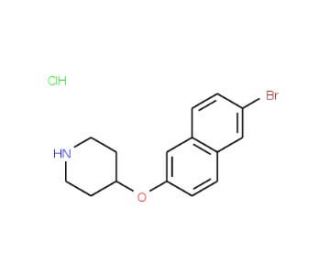 4-[(6-Bromo-2-naphthyl)oxy]piperidine hydrochloride - chemical structure image