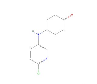 4-[(6-Chloro-3-pyridinyl)amino]cyclohexanone (CAS 1131605-28-1) - chemical structure image