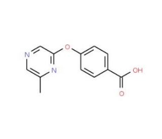 4-[(6-Methylpyrazin-2-yl)oxy]benzoic acid (CAS 906353-00-2) - chemical structure image