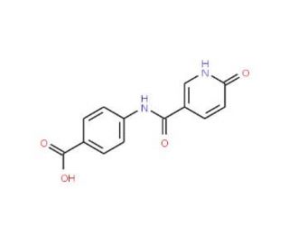 4-{[(6-oxo-1,6-dihydropyridin-3-yl)carbonyl]amino}benzoic acid - chemical structure image