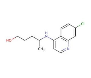 4-[(7-Chloro-4-quinolinyl)amino]-1-pentanol (CAS 10500-64-8) - chemical structure image