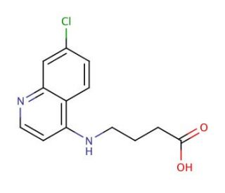 4-[(7-chloroquinolin-4-yl)amino]butanoic acid - chemical structure image