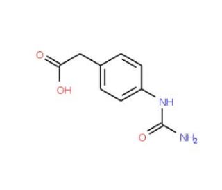 {4-[(aminocarbonyl)amino]phenyl}acetic acid - chemical structure image