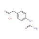 {4-[(aminocarbonyl)amino]phenyl}acetic acid - chemical structure image