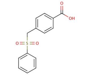 4-[(benzenesulfonyl)methyl]benzoic acid (CAS 71964-92-6) - chemical structure image