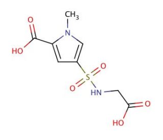 4-{[(carboxymethyl)amino]sulfonyl}-1-methyl-1H-pyrrole-2-carboxylic acid - chemical structure image