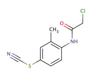 4-[(chloroacetyl)amino]-3-methylphenyl thiocyanate - chemical structure image