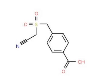 4-{[(cyanomethyl)sulfonyl]methyl}benzoic acid - chemical structure image
