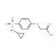 {4-[(cyclopropylamino)sulfonyl]phenoxy}acetic acid - chemical structure image