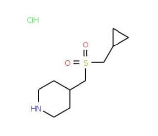 4-{[(Cyclopropylmethyl)sulfonyl]methyl}piperidinehydrochloride - chemical structure image