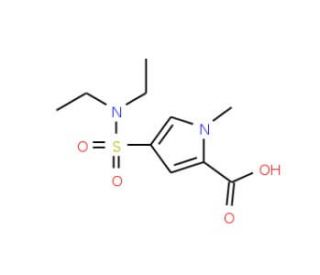 4-[(diethylamino)sulfonyl]-1-methyl-1H-pyrrole-2-carboxylic acid - chemical structure image