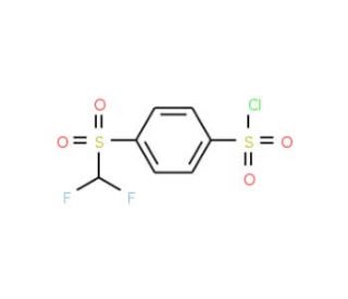 4-[(difluoromethyl)sulfonyl]benzenesulfonyl chloride (CAS 923204-51-7) - chemical structure image