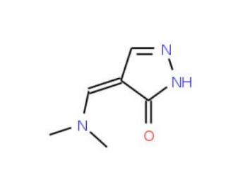4-[(Dimethylamino)methylene]-2,4-dihydro-3H-pyrazol-3-one (CAS 821016-54-0) - chemical structure image