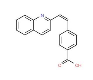 4-[(E)-2-(quinolin-2-yl)ethenyl]benzoic acid - chemical structure image