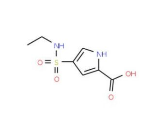 4-[(ethylamino)sulfonyl]-1H-pyrrole-2-carboxylic acid - chemical structure image