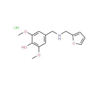 4-{[(Furan-2-ylmethyl)-amino]-methyl}-2,6-dimethoxy-phenol hydrochloride - chemical structure image
