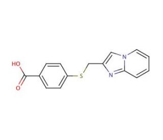 4-[(imidazo[1,2-a]pyridin-2-ylmethyl)thio]benzoic acid - chemical structure image