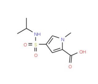 4-[(isopropylamino)sulfonyl]-1-methyl-1H-pyrrole-2-carboxylic acid - chemical structure image