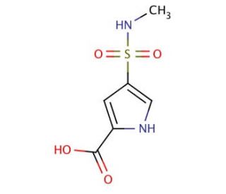4-[(methylamino)sulfonyl]-1H-pyrrole-2-carboxylic acid - chemical structure image