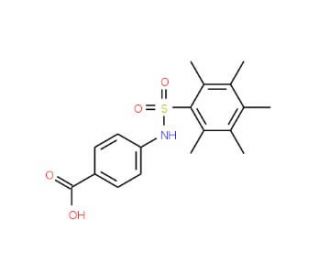 4-{[(pentamethylphenyl)sulfonyl]amino}benzoic acid - chemical structure image