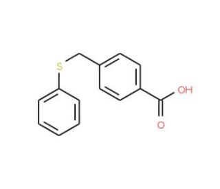 4-[(phenylthio)methyl]benzoic acid (CAS 88382-49-4) - chemical structure image
