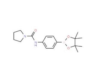 4-[(Pyrrolidin-1-ylcarbonyl)amino]benzeneboronic acid, pinacol ester (CAS 874290-95-6) - chemical structure image