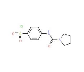 4-[(Pyrrolidine-1-carbonyl)-amino]benzenesulfonyl chloride - chemical structure image