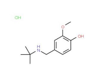 4-[(tert-butylamino)methyl]-2-methoxyphenol hydrochloride - chemical structure image